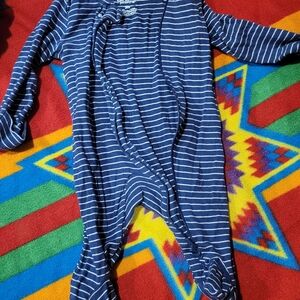 Carter's Navy Striped Kids Footie